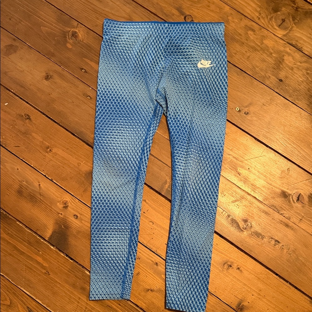 Nike Kids Blue Textured Leggings